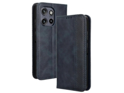 Compre Capa De Couro Com Suporte E Textura Retrô Para Motorola Thinkphone 25 5g / Edge 50 Neo 5g / Moto S50 5g, Azul