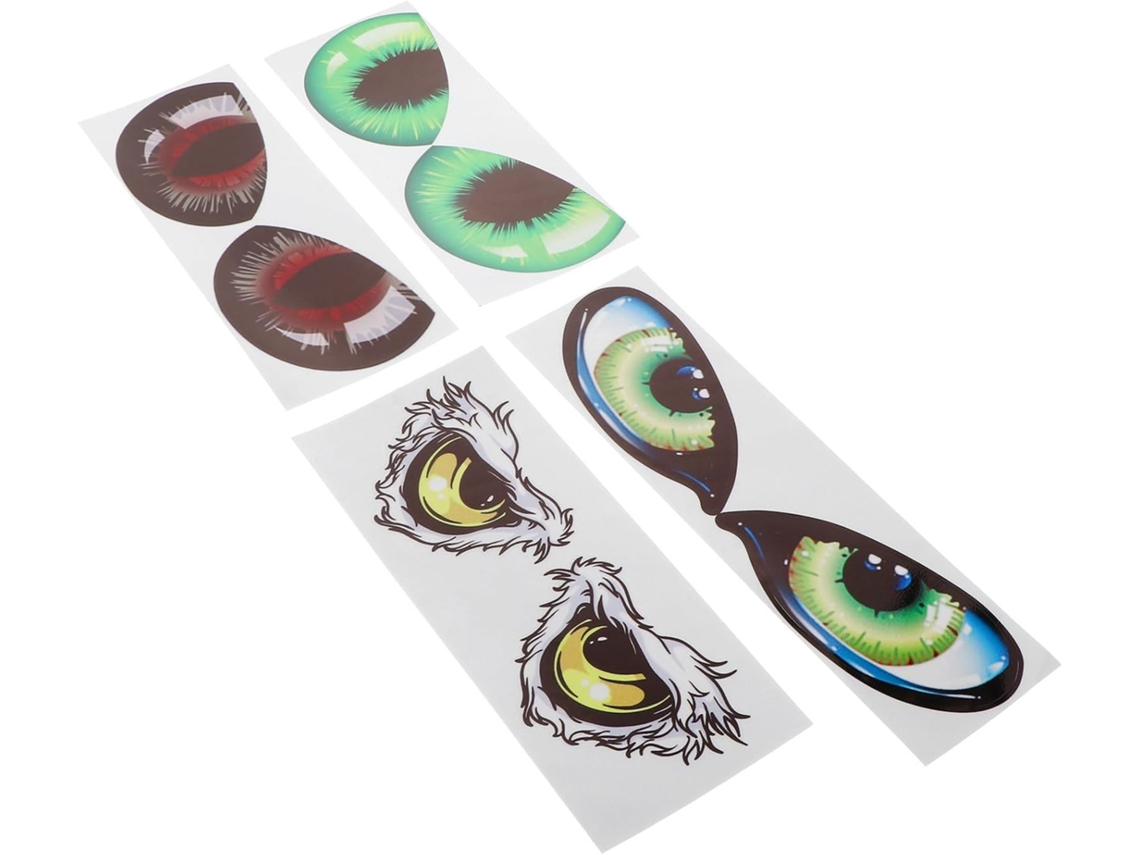Conjunto De 4 Pares De Adesivos Com Efeito Estereoscópico 3d, Removíveis E Decorativos.