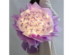 2026 juego de Regalo de Ramo de Flores Con Mariposas Y Luz Led 52pcs para Días Especiales como San Valentín, Cumpleaños Y Aniversarios