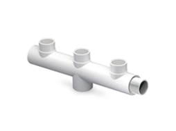 Coletor 3 Vias Pvc Pressão Enc S/Lateral Notub 63 Branco HIDROTEN