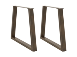 Dining Table Leg, Dining Table Legs Vidaxl Marrom Aço (80 X (72-73.3) Cm)