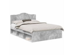 Estrutura da Cama com Cabeceira Concreto 140 X 190 Cm MAISON EXCLUSIVE