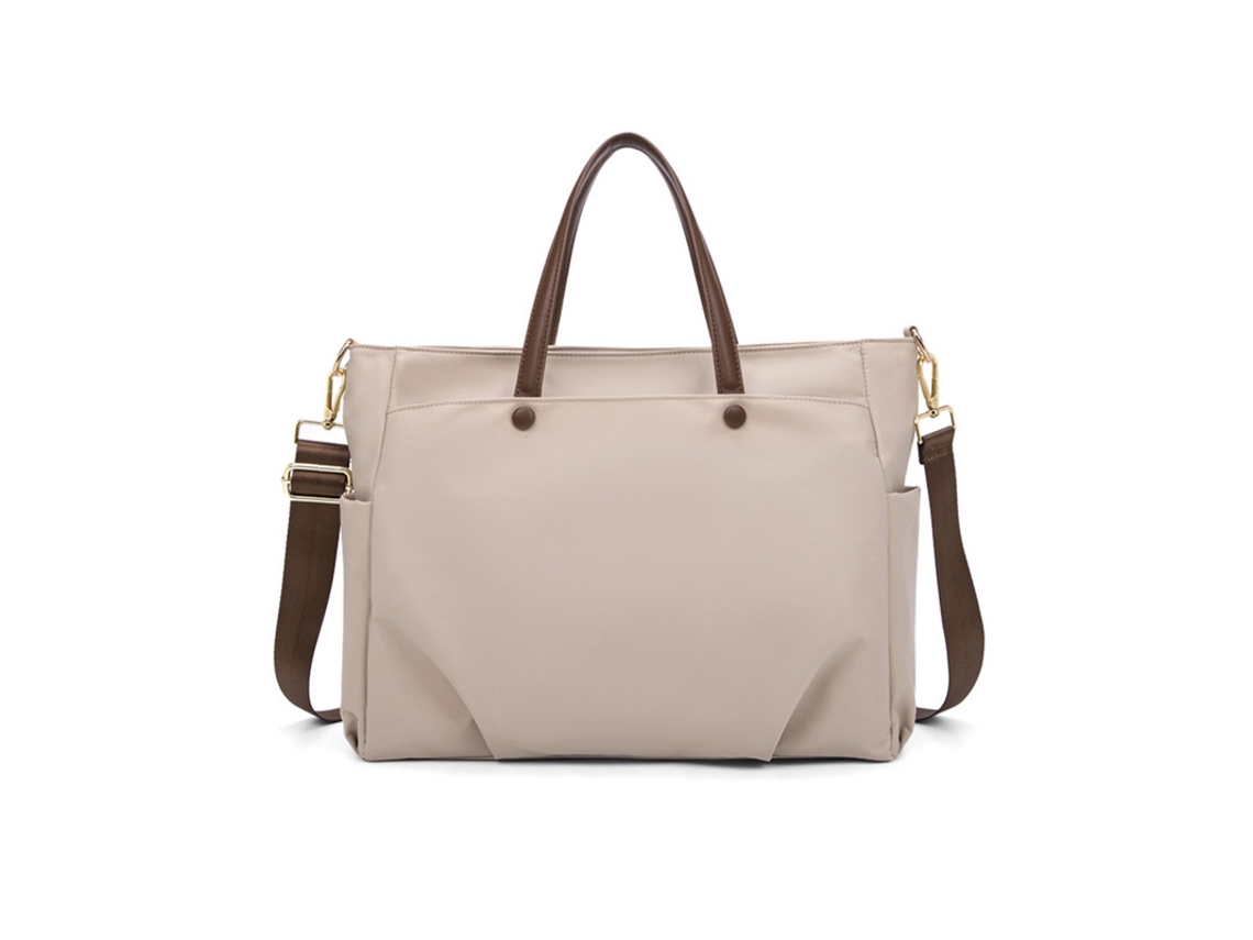 Bolsa de ombro para laptop de 15,6 polegadas, bolsa para laptop de alto volume com grande capacidade, tecido Oxford, bolsa de trabalho e viagem Lyx (damasco)