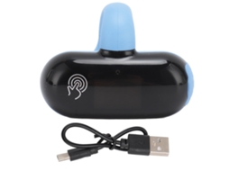 Fones Mali Bluetooth 5.2, condução óssea, resistência IPX6, display digital, azul