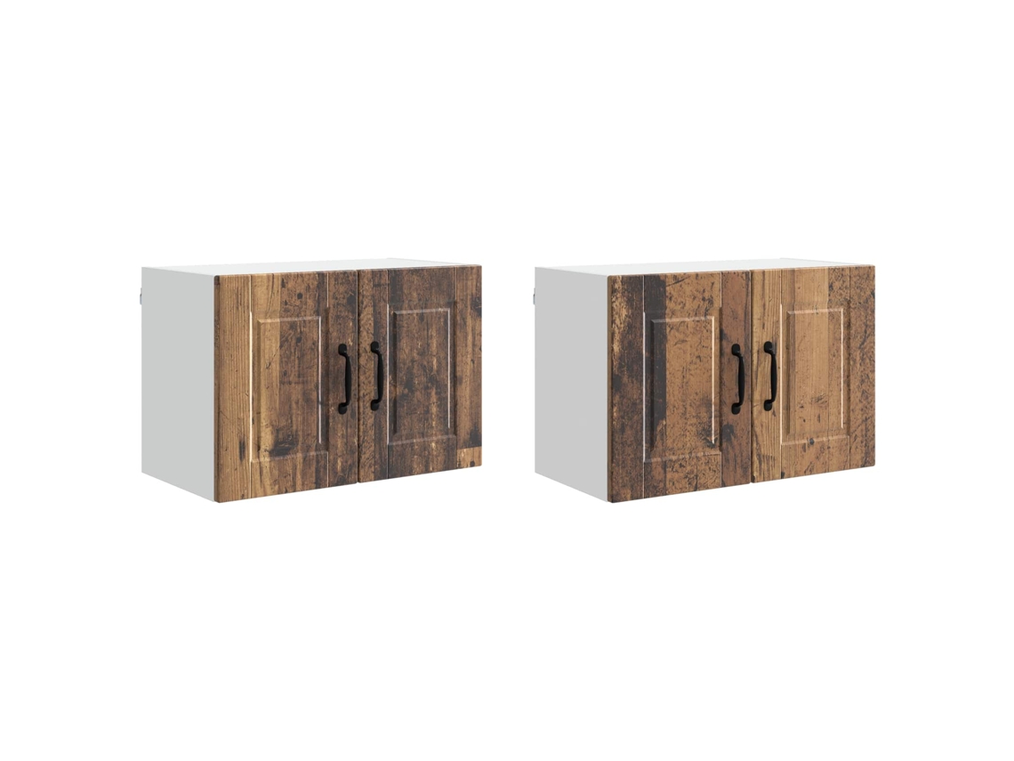 Conjunto de 2 armários de cozinha antigos em madeira, MAISON EXCLUSIVE, 60x31x40 cm
