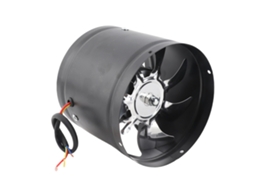 Ventilador de Duto 6 Polegadas Banheiro Cozinha Preto