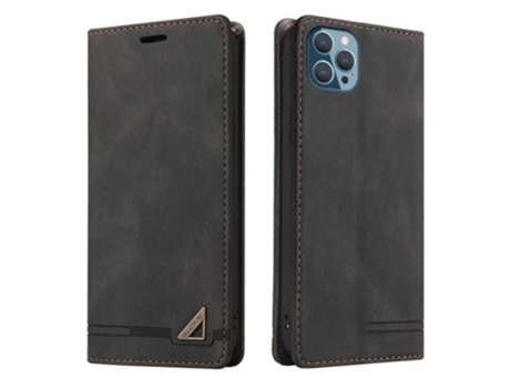 Capa Bloqueio Rfid Para Iphone 14 Pro Gq.utrobe Pele Sintética Anti-riscos Preto