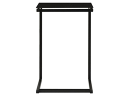 Mesa de Apoio 40x40x60 Cm Vidro Temperado Preto MAISON EXCLUSIVE