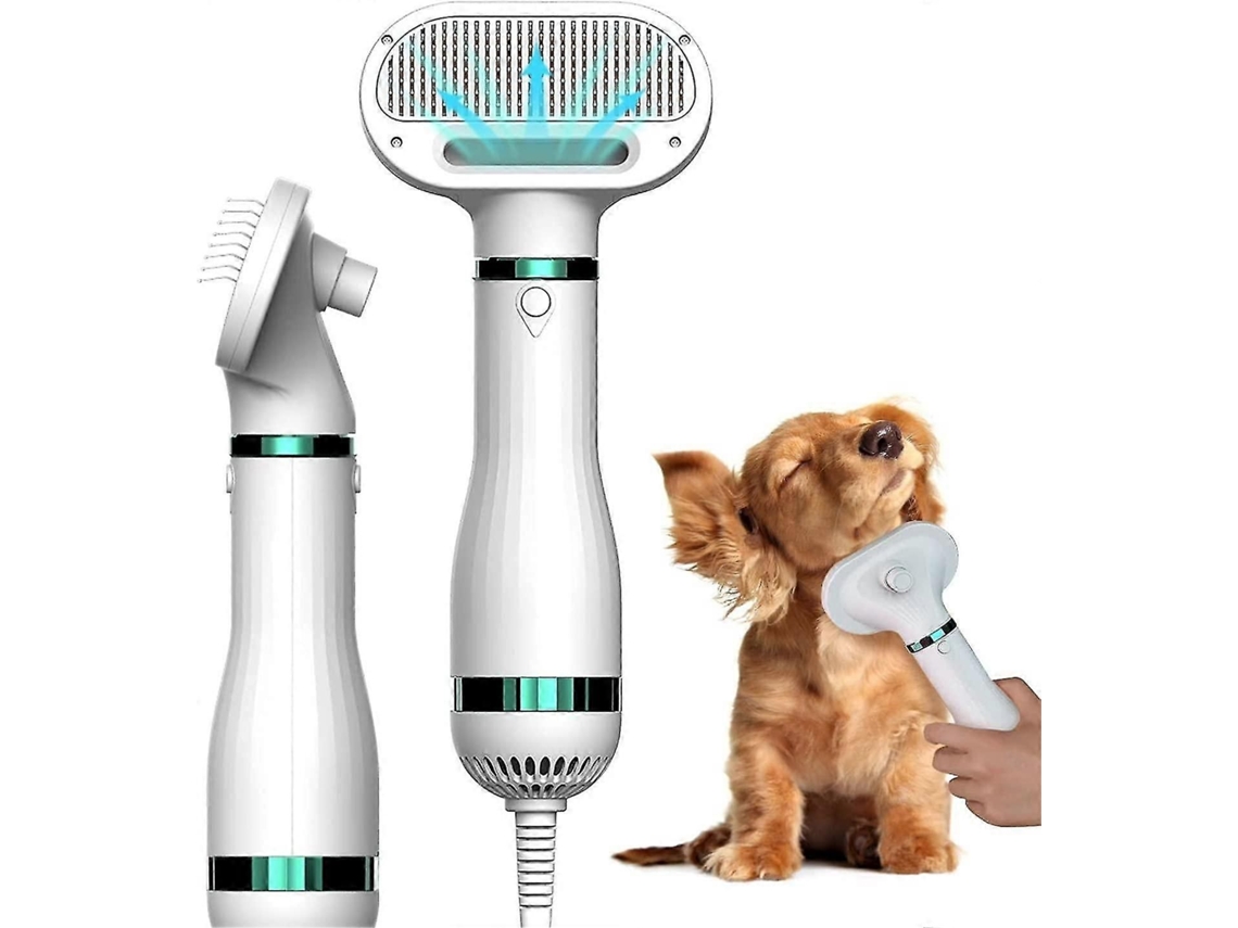 Secador de Pelos para Cães 3 em 1 Portátil com Escova, Temperatura Ajustável e Remoção Automática de Pelos. TAISHENGDA
