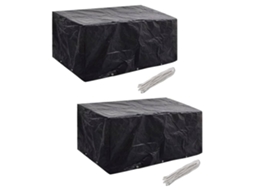 Vidaxl Conjunto Capas P/ Mobiliário Jardim 2 Pcs 10 Ilhós 240x140 Cm