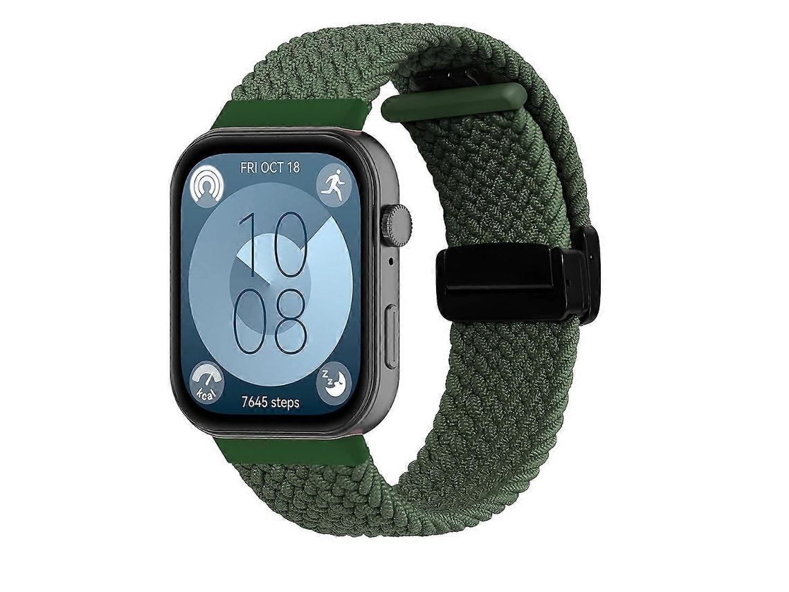Pulseira Trançada Com Fecho Dobrável Magnético Para Huawei Watch Fit3