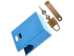 Trava De Torneira Multiuso Azul Para Uso Externo, Antifurto Jardim,