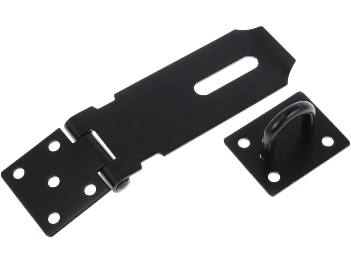 Trinco De Segurança Para Porta, 10 Cm, 4 Polegadas, Em Aço Inoxidável, Preto