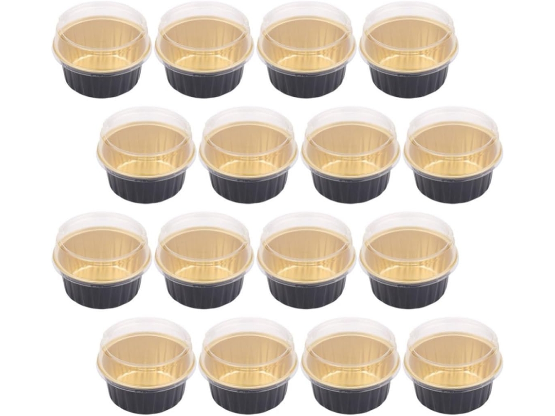 Formas redondas de alumínio para cupcakes e bolos
