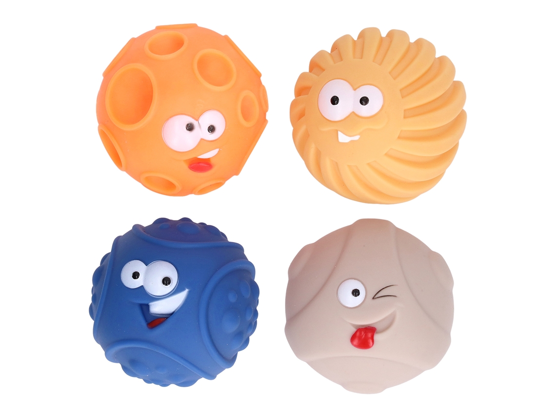 Mali 4pcs Bolas Sensoriais Macias Pvc para Bebê 6m+ Desenvolvimento Habilidade de Preensão