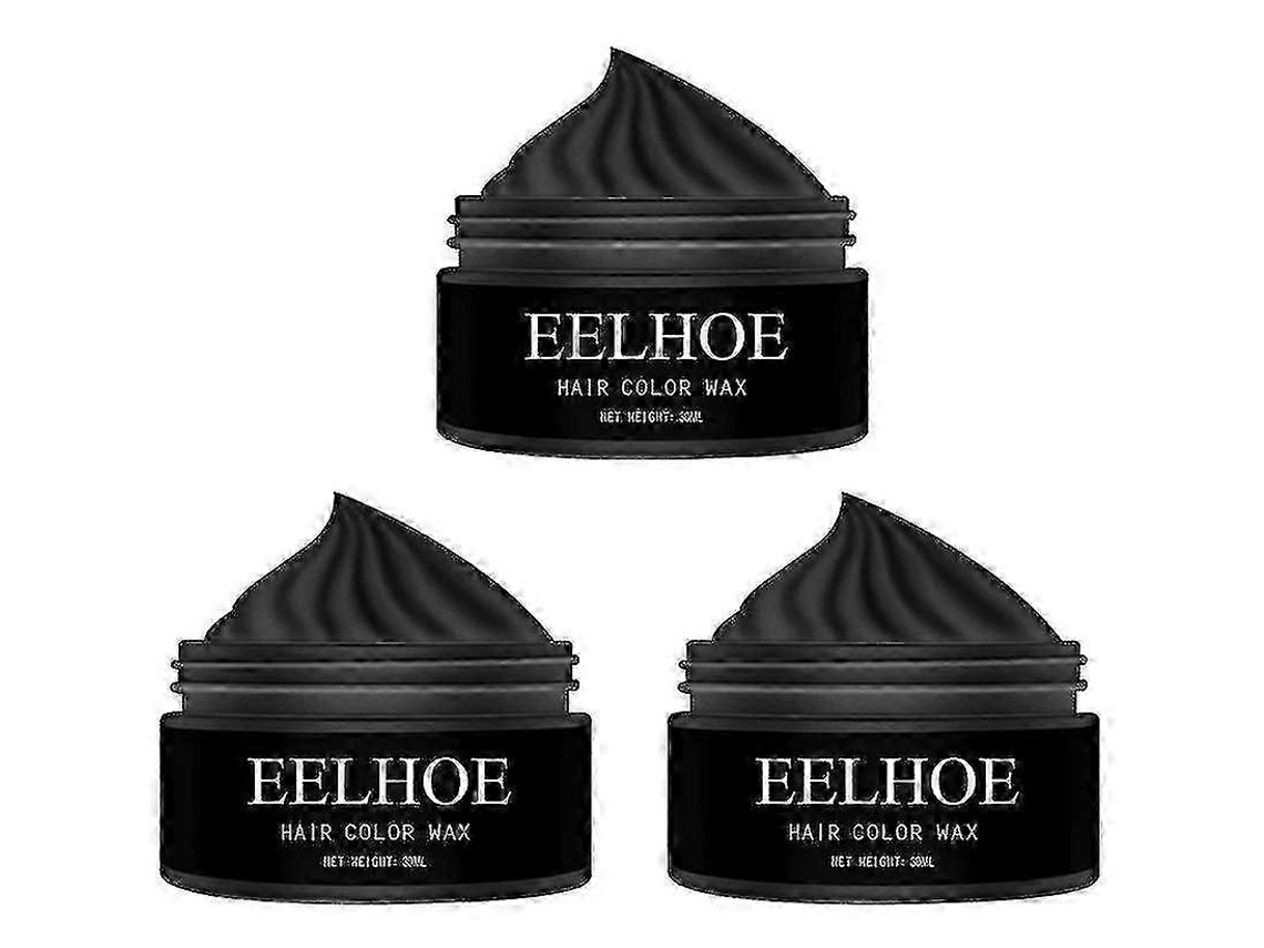 2pcsblack—granny Gray Colorful Hair Wax Hair Mud Long-lasting Styling Natural Fluffy Color Disposable D