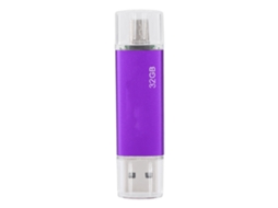 Pen Drive Usb De Uso Duplo De Alta Velocidade, 32g, Roxo.