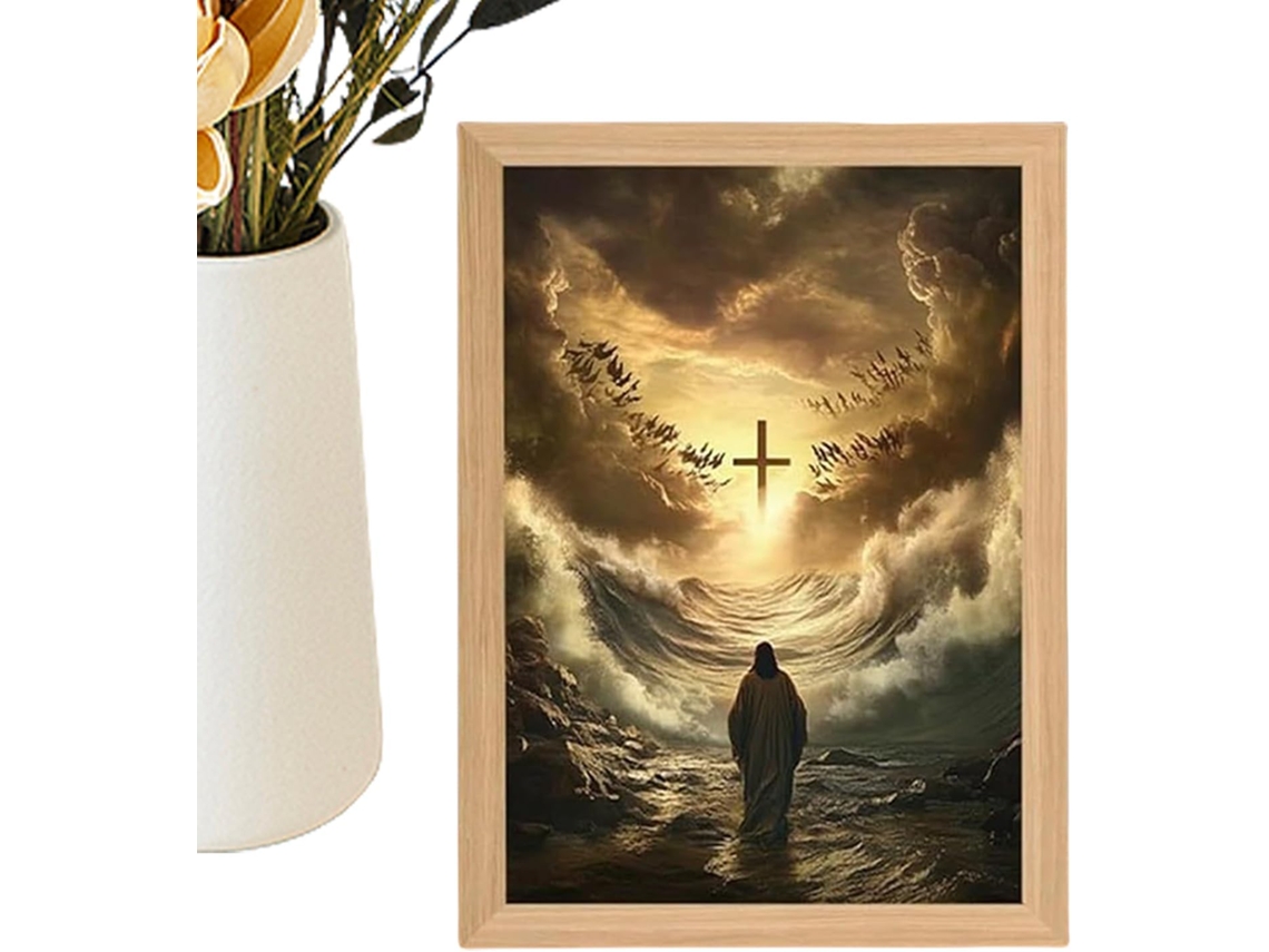 Luminária De Igreja, Pintura Luminosa De Jesus | Jesus Ilumina A Imagem, Decoração Cristã, Decoração Gokoco