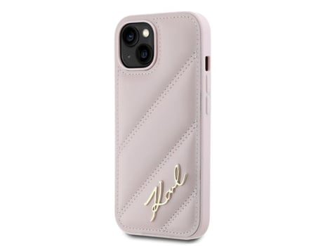 Capa para iPhone 14 KARL LAGERFELD Pele Sintética Rígida Rosa