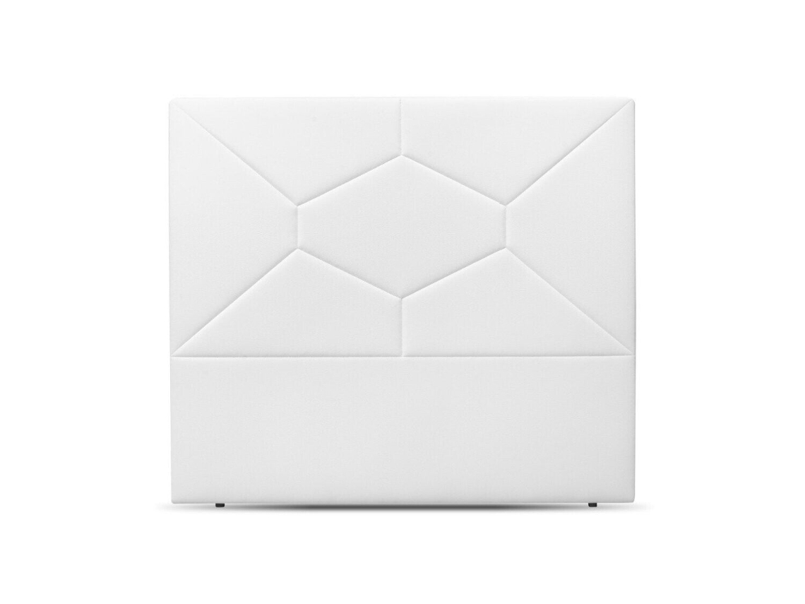 Cama com Cabeceira Timbu Altura SALDOSYSTOCKS Pele Sintética Branco (150x130x6cm)