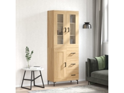 Vidaxl Armário Alto 69,5x34x180 Cm Derivados De Madeira Cor Sonoma