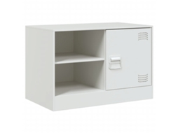 Tv Móvel 67x39x44 Cm Aço Branco MAISON EXCLUSIVE