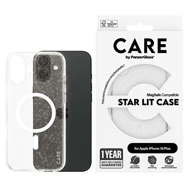 Capa PANZERGLASS Para Iphone 16 Plus Com Capa Magsafe Flagship Star Lit