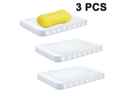 Prato de Silicone Nova Line, de 3 peças, drenagem, para banheiro, cozinha | S/MARCA