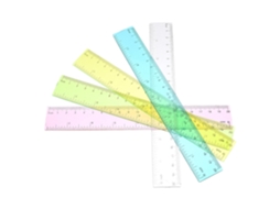 Ukcoco Conjunto De 5 Réguas Plástico Coloridas 20cm Para Desenho E Medição, Ferramenta Portátil E Durável Adequada Para