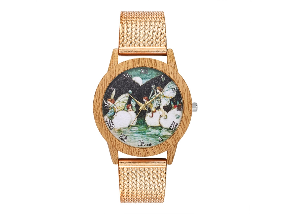 Reloj De Pulsera De Cuarzo De Moda Popular Mujer Oro Rosa Lady Men