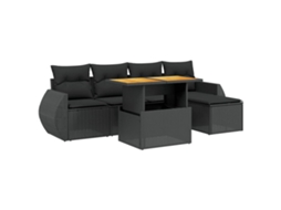 Garden Sofa Set, Garden Sofa Sets Vidaxl Preto Rattan / Vime (n/a)