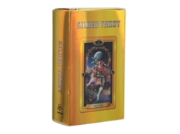 Ats baraja de Tarot Dorado em Inglês Jogo de Mesa Interativo Familiar para Divinação e Jogar