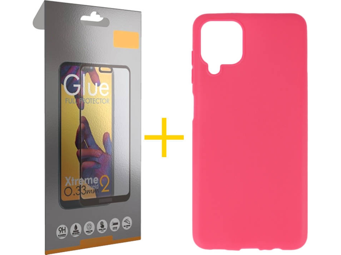 Kit Capa e Película Samsung Galaxy M12 SKYHE Full (Rosa)