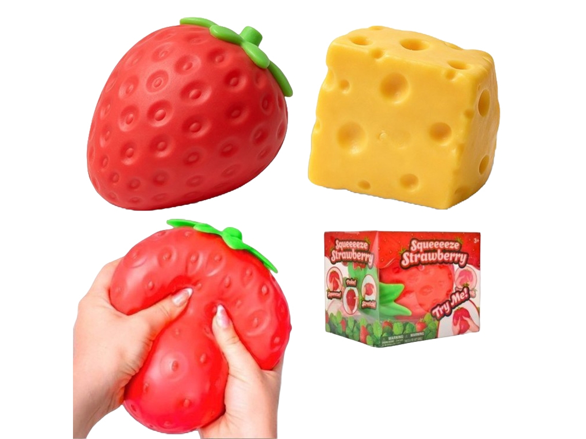 Laxiscreed Modelo De Morango Macio Grande 10x10x10cm Para Decoração E Brincadeiras