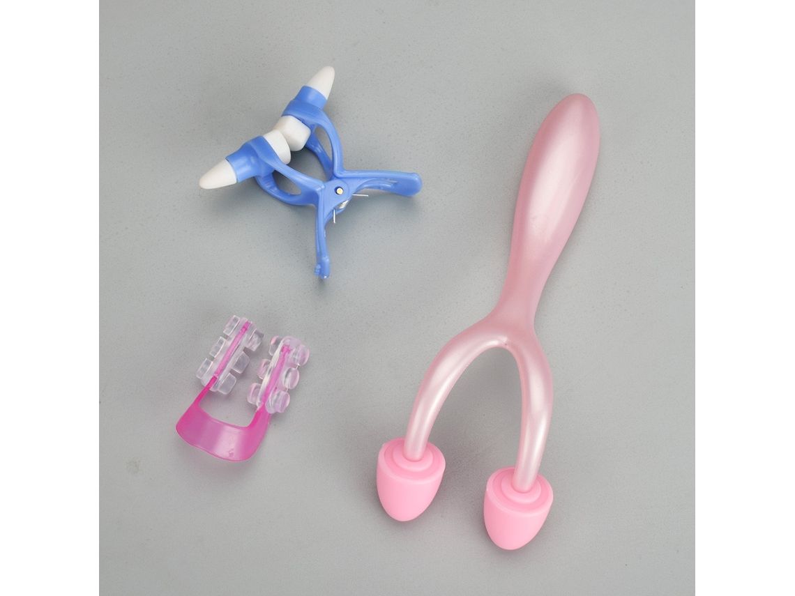 Set De Correção E Massagem De Nariz De Silicone Macio 3ps Para Moldar A Nariz