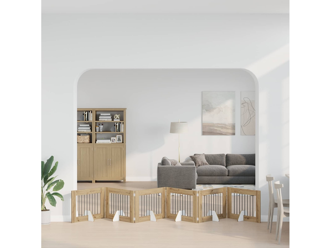 Vidaxl Portão Dobrável Com Suportes 6 Unid. 482 Cm