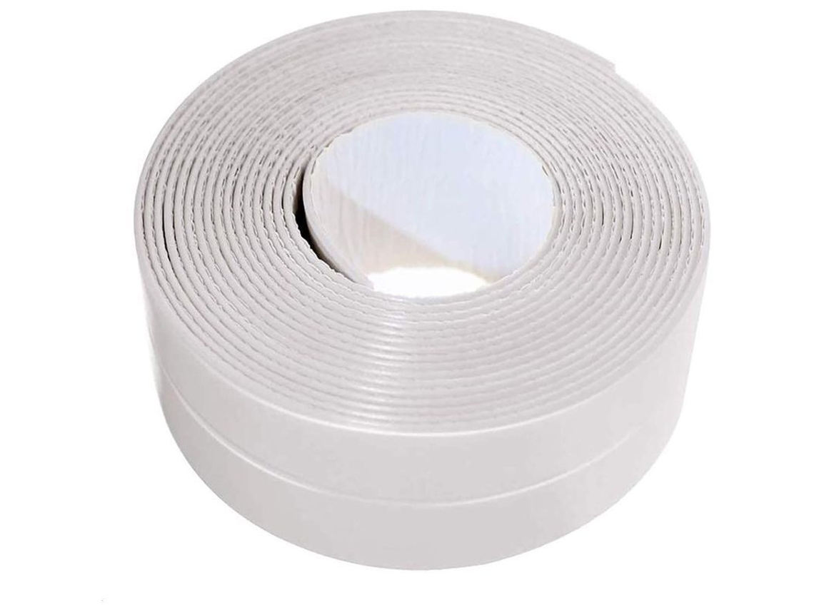 Tira De Sellado De Ducha Silicona Adhesiva Resistente Al Agua Tiras De Baño Cocina Espesor 38mm Largo 3.2m