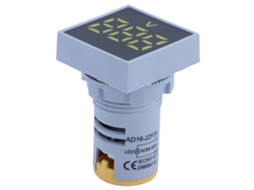 Indicador De Tensão Digital Ad16‑22fsv 60~500v Ac Amarelo Sunflare