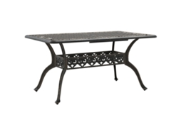 Mesa de Jardim VIDAXL Alumínio Fundido Bronze 150X90X72 Cm