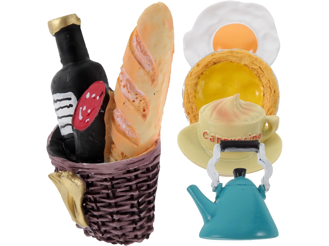 Pretyzoom Conjunto De 5 Ímãs Geladeira Em Resina Com Tema Comida, Criativos E Adoráveis, Ideais Para Decorar Geladeiras