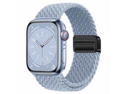 Pulseira Magnética Trançada Em Nylon Para Apple Watch S10, Pulseira Elástica Arco Íris, Verde Ardósia, 38 40 41 42mm