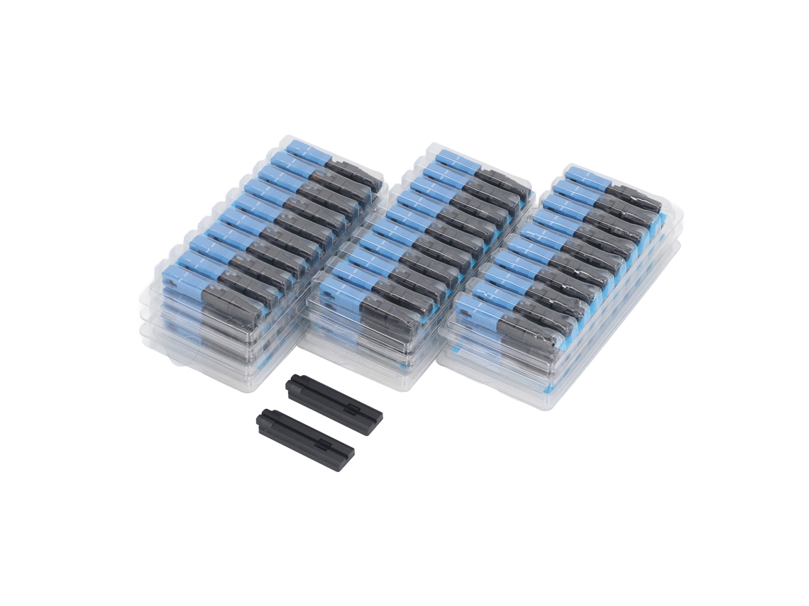 Kit de 100 Conectores Ópticos Embutidos Adaptador Rápido Frío SC Upc Telecomunicaciones
