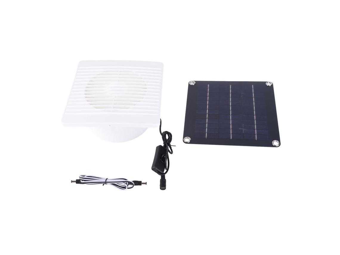 Ventilador Solar De Exaustão Ip67 Impermeável 6 Polegadas Seguro 10w 12v