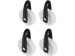 Conjunto De 4 Polias Varal Nylon E Metal 2 Polegadas Para Uso Externo