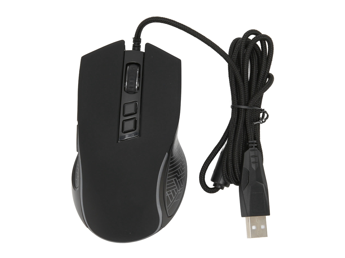 Aetheria mouse Gamer Usb2.0 com 4 Dpi Ajustáveis Iluminação Rgb Design Ergonomico para Pc Laptop Preto