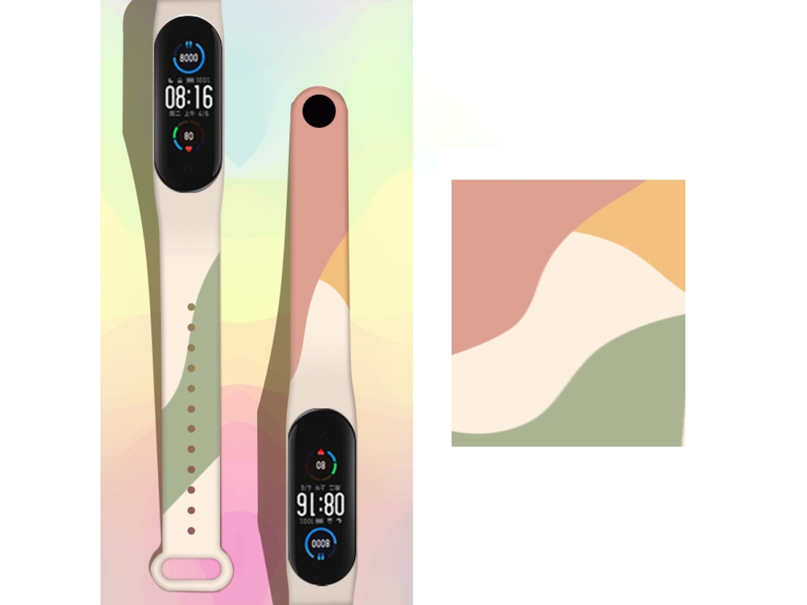 Aetheria cinta Colorida Compatível com Xiaomi Mi Band 3/4/5/6 de Tpu Soft para Pulseira de Relógio Substituição