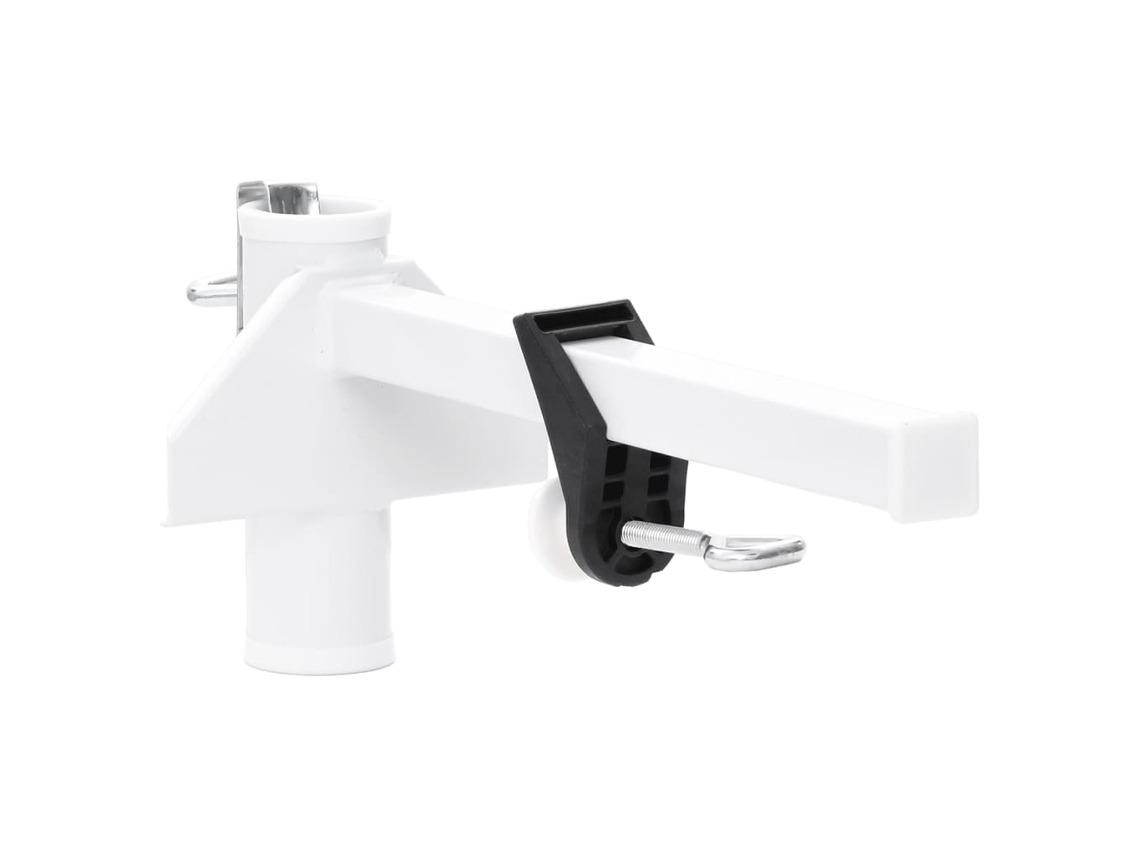 Vidaxl Grampo De Guarda-sol Para Varanda 38 Mm Aço Branco