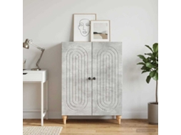 Vidaxl Buffet Cinzento Cimento 66 X 34,5 X 90 Cm Derivados De Madeira