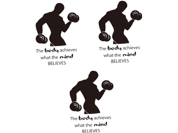 Conjunto De 3 Adesivos De Parede Motivacionais Com Frases Inspiradoras Sobre Esportes.