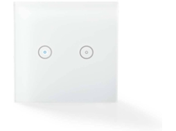 Interruptor Iluminação Inteligente NEDIS Wi-Fi Duplo WS20WT — Interruptor inteligente de parede para iluminação (duplo)
